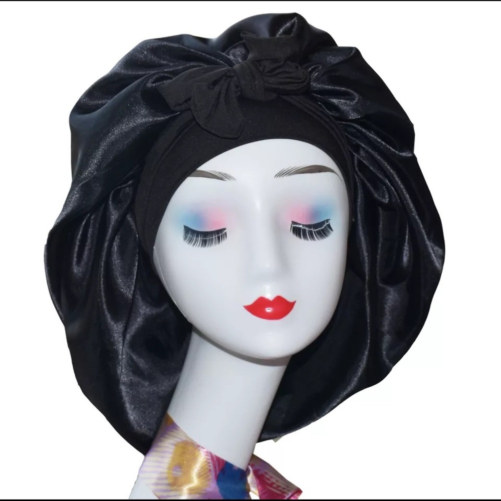 SATIN LARGE HAIR BONNET 🖤